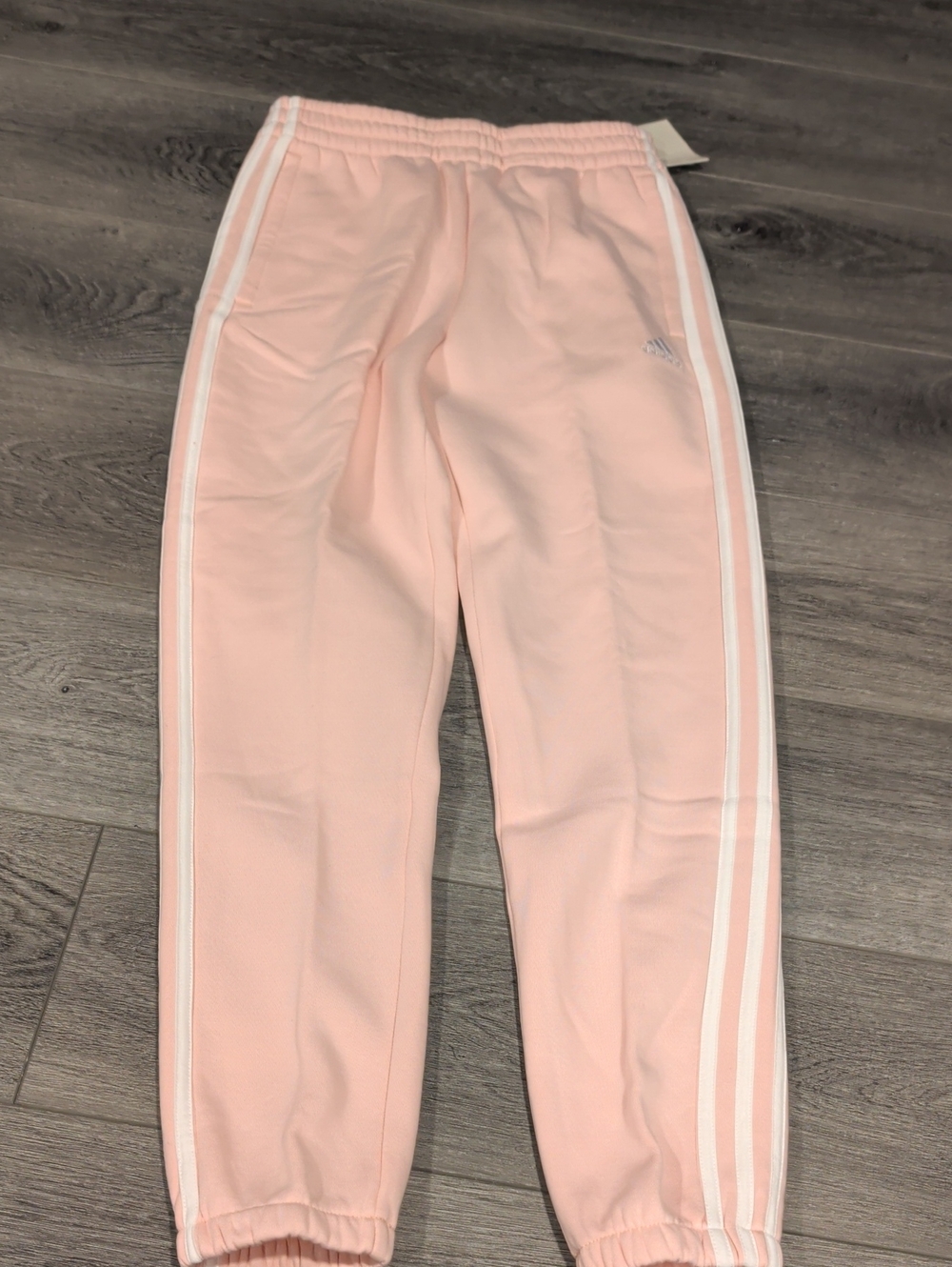 adidas Pink Girls' Joggers with White Side Stripes